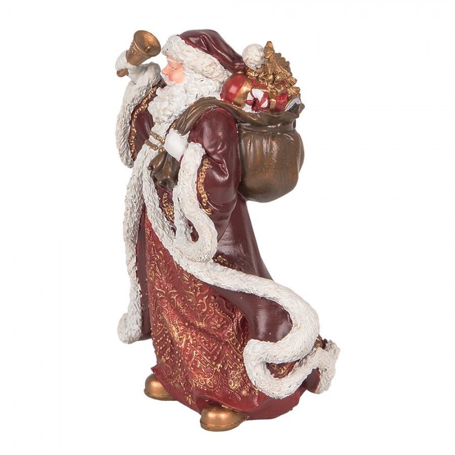 Červená vánoční dekorace Santa Claus s dárky - 15*11*20 cm Clayre & Eef Červená vánoční dekorace Santa Claus s dárky - 15*11*20 cm Clayre & Eef