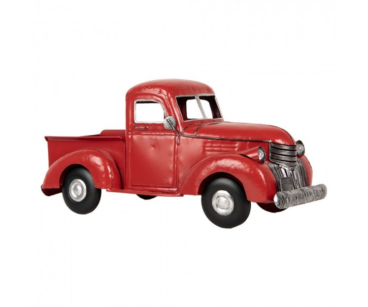 Červený retro model nákladní staré auto - 45*22*21 cm Clayre & Eef