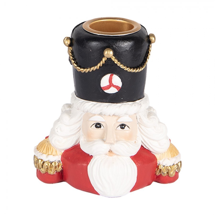 Svícen na úzkou svíčku Louskáček Nutcracker - 8*6*9 cm