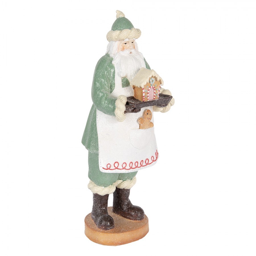 Dekorace Santa s perníkovou chaloupkou - 11*11*30 cm Clayre & Eef Dekorace Santa s perníkovou chaloupkou - 11*11*30 cm Clayre & Eef