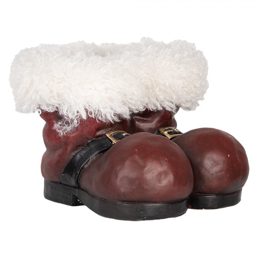 Červený antik obal na květináč Santovy boty - 26*26*20 cm Clayre & Eef Červený antik obal na květináč Santovy boty - 26*26*20 cm Clayre & Eef