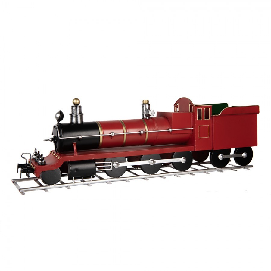 Červená kovová dekorace vláček Christmas Train - 86*18*27 cm Clayre & Eef Červená kovová dekorace vláček Christmas Train - 86*18*27 cm Clayre & Eef