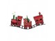 Červená kovová dekorace vláček na kolejích Christmas Train - 63*13*31 cm Clayre & Eef