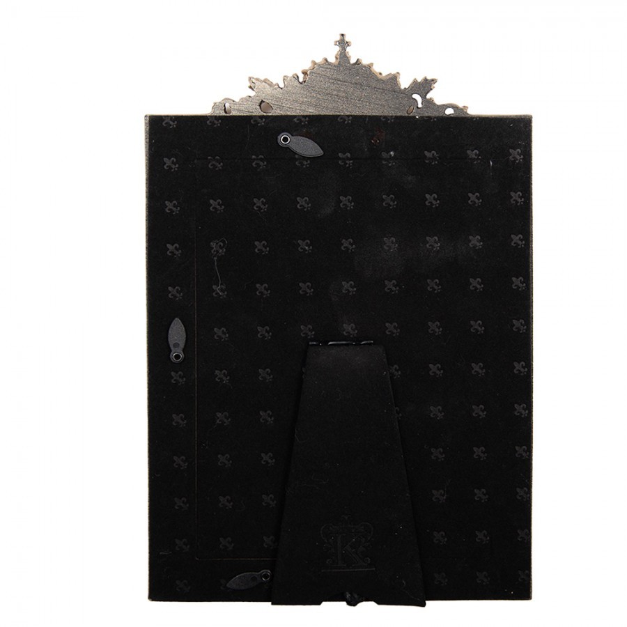 Zlatý antik fotorámeček s korunkou a zrcátky - 17*2*26 cm / 13*18 cm Clayre & Eef Zlatý antik fotorámeček s korunkou a zrcátky - 17*2*26 cm / 13*18 cm Clayre & Eef