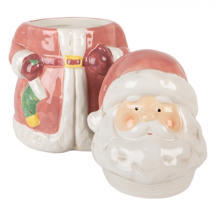 Keramická dóza Santa Claus - Ø 15*26 cm Clayre & Eef Keramická dóza Santa Claus - Ø 15*26 cm Clayre & Eef