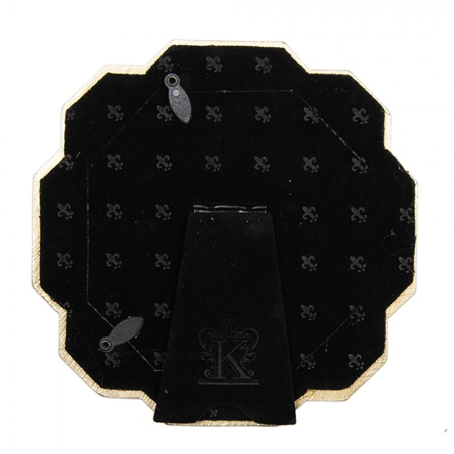 Zlatý fotorámeček s perličkami a zrcátky - 15*2*15 cm / 10*10 cm Clayre & Eef Zlatý fotorámeček s perličkami a zrcátky - 15*2*15 cm / 10*10 cm Clayre & Eef