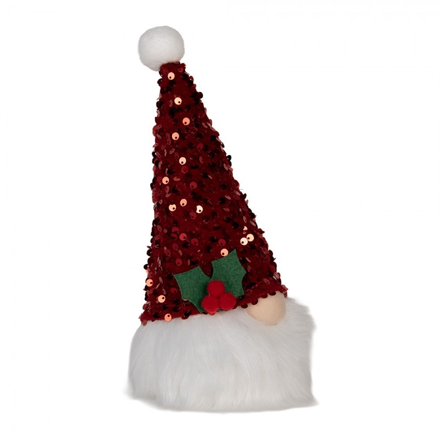 Vánoční svítící dekorace skřítek Gnome LED v červené čepici - 10*10*25 cm/ 3AA Clayre & Eef Vánoční svítící dekorace skřítek Gnome LED v červené čepici - 10*10*25 cm/ 3AA Clayre & Eef