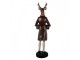Hnědá veliká dekorace jelen Deer s truhlou - 32*31*96 cm Clayre & Eef