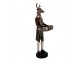 Hnědá veliká dekorace jelen Deer s truhlou - 32*31*96 cm Clayre & Eef