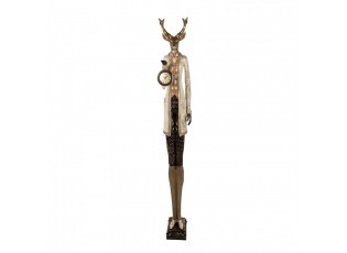 Veliký jelen Deer v životní velikosti s hodinami - 27*21*160 cm