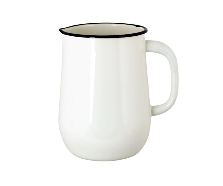 Bílý smaltovaný džbán Emil´s Enamel Offwhite - Ø 14,5*20 cm / 2,5L Str&ouml;mshaga