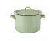 Zelený smaltovaný hrnec s víkem Emil´s Enamel Green - Ø 18*17cm / 3L Str&ouml;mshaga