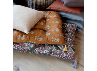 Zeleno-hnědá matrace s paisley vzorem Aix Vintage Quilt - 70*180 cm