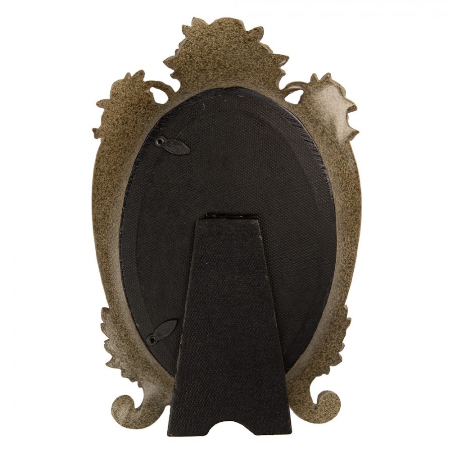 Zelený antik fotorámeček zdobený růžemi - 16*3*24 cm / 10*15 cm Clayre & Eef Zelený antik fotorámeček zdobený růžemi - 16*3*24 cm / 10*15 cm Clayre & Eef