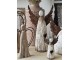 Dekorace dřevěná figurka anděl se srdíčkem Angel Rustic L - 14*5*26 cm Clayre & Eef