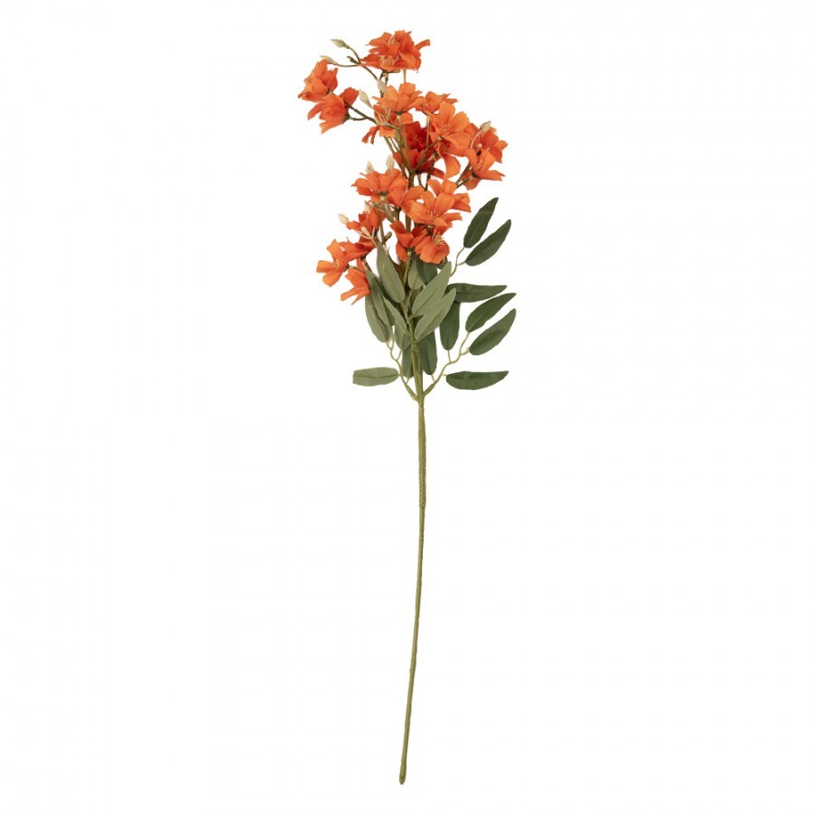 Dekorace větvička umělá květina s oranžovým květem - 10*10*72 cm Clayre & Eef Dekorace větvička umělá květina s oranžovým květem - 10*10*72 cm Clayre & Eef