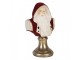 Červená vánoční dekorace busta Santa Claus - 9*7*15 cm Clayre & Eef
