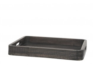 Granitový antik dřevěný servírovací podnos s uchy Tours Tray - 30*40 cm