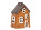 Oranžový keramický svícen na čajovou svíčku domek Village - 9*7*12 cm Clayre & Eef