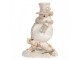 Béžová antik dekorace ptáček na větvičce - 5*3*8 cm Clayre & Eef