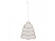 Závěsná dekorace zasněžený perníkový stromeček Frosted Ginger - 8*1*10 cm Clayre & Eef