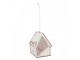 Závěsná dekorace zasněžená perníková chaloupka Frosted Ginger - 9*1*10 cm Clayre & Eef