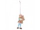 Závěsná vánoční dekorace Elf s perníčkem - 5*4*11cm Clayre & Eef