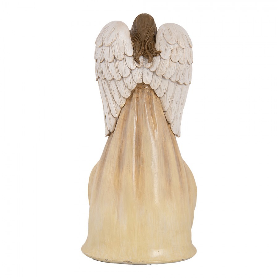 Béžová antik dekorace anděl se svatou rodinou Angel - 15*12*30 cm Clayre & Eef Béžová antik dekorace anděl se svatou rodinou Angel - 15*12*30 cm Clayre & Eef