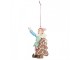 Závěsná vánoční dekorace Elf se stromkem - 8*4*11 cm Clayre & Eef