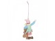 Závěsná vánoční dekorace Elf se stromkem - 8*4*11 cm Clayre & Eef