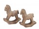 Zlatá antik cementová dekorace houpací koník Horse Gold - 15*6*17 cm daan kromhout