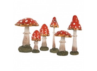 Dekorace figurka houba muchomůrka - Ø 9*12 cm