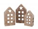 Zlatý antik cementový svícen domek House Gold - 11*11*29 cm daan kromhout