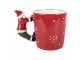 Červený keramický hrnek Santa Claus - 15*10*11 cm / 400 ml Clayre & Eef