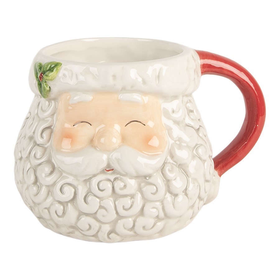 Keramický hrnek Santa Claus s červeným ouškem - 16*11*10 cm / 550 ml Clayre & Eef Keramický hrnek Santa Claus s červeným ouškem - 16*11*10 cm / 550 ml Clayre & Eef