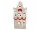 Šedo-červený keramický LED domek Lamont - 11*9*22 cm Clayre & Eef