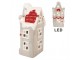 Šedo-červený keramický LED domek Lamont - 11*9*22 cm Clayre & Eef