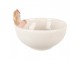 Bílá keramická miska perníček dívka - 18*17*12 cm / 700 ml Clayre & Eef