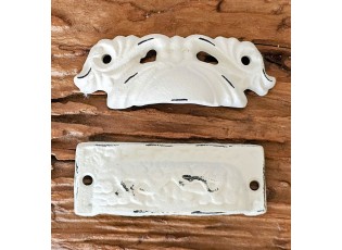 Krémová antik litinová úchytka - 10*2*3,5 cm