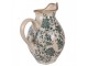 Béžový keramický džbán se zelenými květy Tien French M - 21*16*24 cm Clayre & Eef