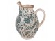 Béžový keramický džbán se zelenými květy Tien French S - 16*12*19 cm Clayre & Eef