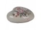 Zelená keramická dekorace srdce s květy Floria L - 11*11*4 cm Clayre & Eef