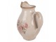 Béžový dekorační keramický džbán s růžemi Rosien S - 16*12*19 cm Clayre & Eef