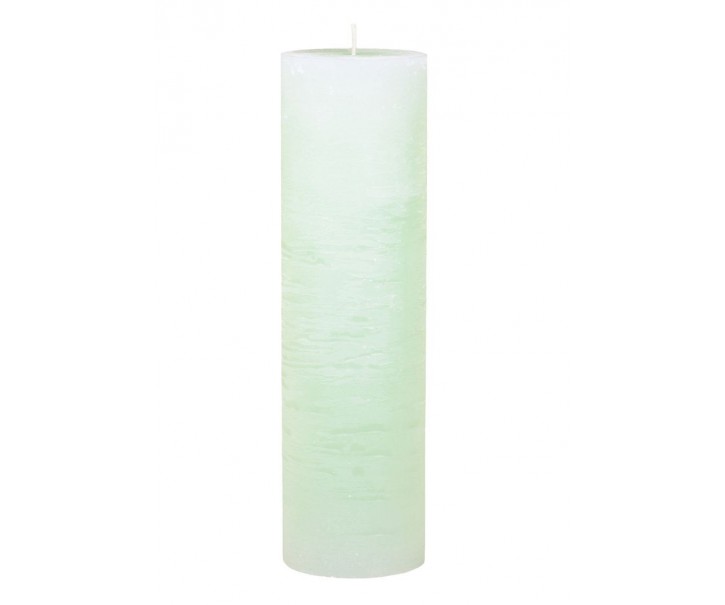 Zelená válcová svíčka Macon Rustic green - Ø 10*35 cm / 210 hodin Chic Antique