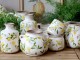 Béžový baňatý keramický džbán s citróny Limone - 16*20cm Chic Antique