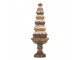Hnědá vánoční dekorace donuty na podstavci - Ø 11*33 cm Clayre & Eef