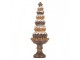 Hnědá vánoční dekorace donuty na podstavci - Ø 11*33 cm Clayre & Eef