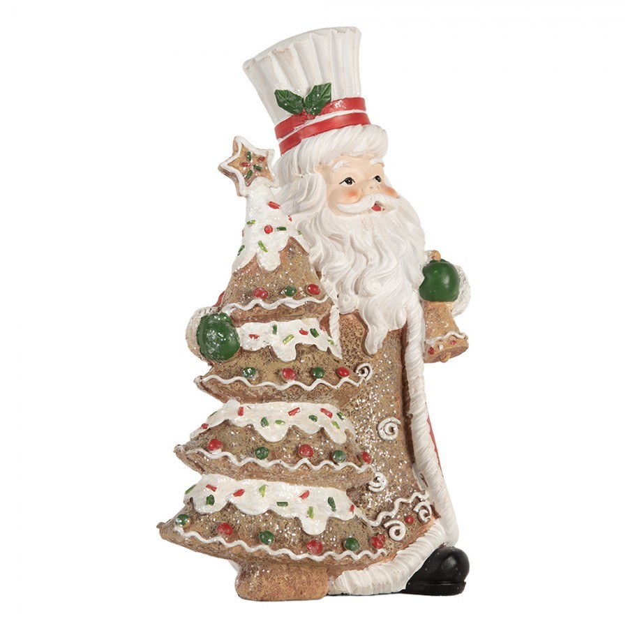 Vánoční dekorace Santa Claus se stromkem - 15*11*25 cm Clayre & Eef Vánoční dekorace Santa Claus se stromkem - 15*11*25 cm Clayre & Eef
