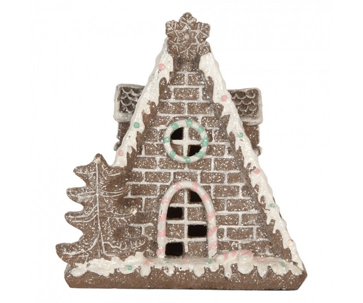 Perníková LED chaloupka Gingerbread Cott - 17*10*18 cm Clayre & Eef