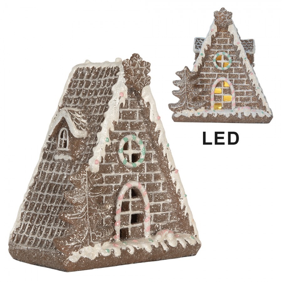 Perníková LED chaloupka Gingerbread Cotti - 17*10*18 cm Clayre & Eef Perníková LED chaloupka Gingerbread Cotti - 17*10*18 cm Clayre & Eef